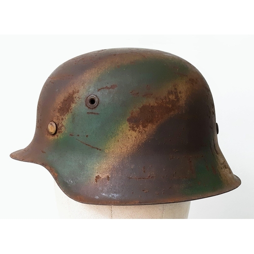 34 - WW2 Germany, Normandy M42 Helmet. Stamped E.T. 62 for the factory Eisenhutten Werke, Thale Size 62.