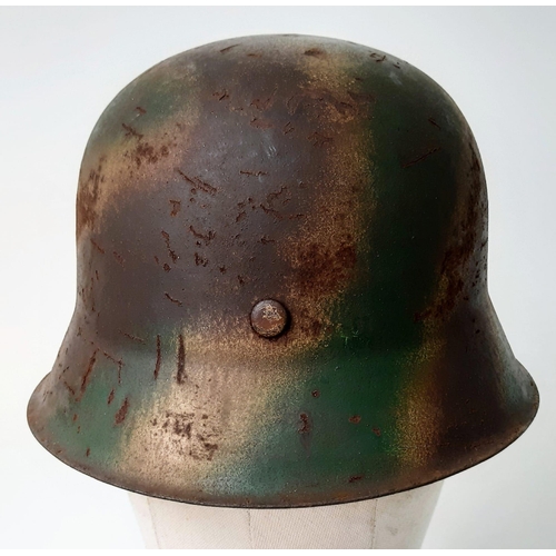 34 - WW2 Germany, Normandy M42 Helmet. Stamped E.T. 62 for the factory Eisenhutten Werke, Thale Size 62.