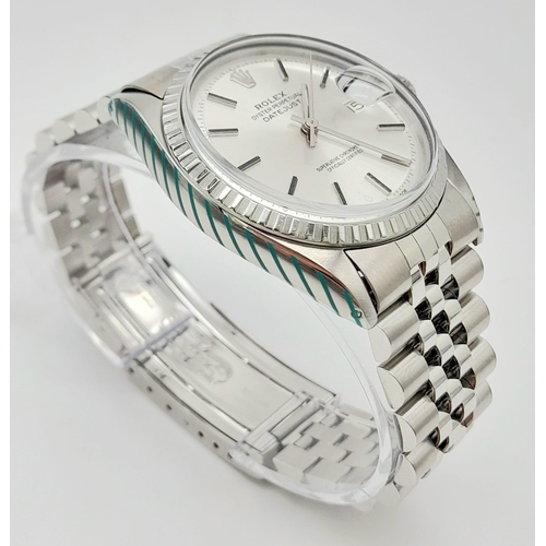 103 - A 2007/8 Completely Overhauled Rolex Oyster Perpetual Datejust. All work completed by Rolex. Include... 