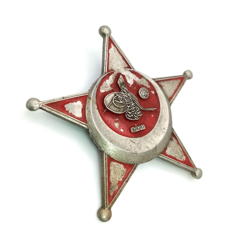 180 - WW2 WW1 Ottoman (Turkish) Enlisted Mans Gallipoli Star. A veteran brings back from WW1.