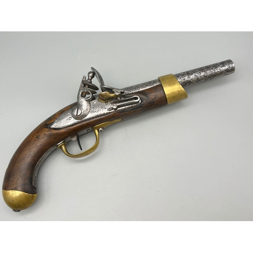 41 - French 1st Empire Napoleonic Pistolet Modèle XIII Flintlock Cavalry Pistol Circa 1806-1814. Maker: M... 