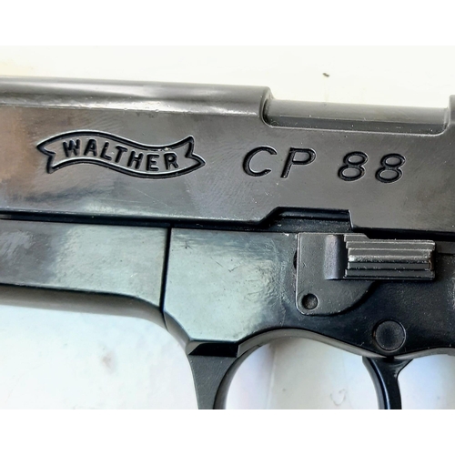 58 - A CO2 POWERED 9 SHOT REPEATER AIR GUN MADE BY THE FAMOUS WALTHER COMPANY .  .177cal   MODEL  CP88.
N... 