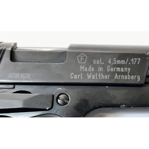 58 - A CO2 POWERED 9 SHOT REPEATER AIR GUN MADE BY THE FAMOUS WALTHER COMPANY .  .177cal   MODEL  CP88.
N... 