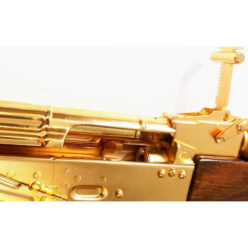 150 - Ultimate Lord of War AK47 Deactivated Gold-Plated Rifle! The weapon that never gives up, finished in... 