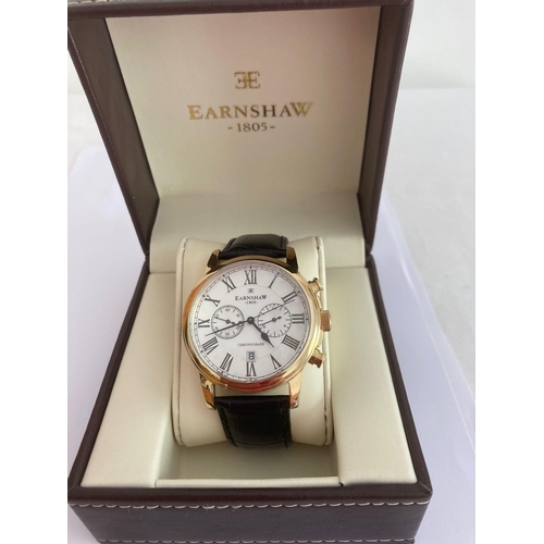 154 - Gentleman's EARNSHAW QUARTZ CHRONOGRAPH  Model WB120587. Finished in Gold Tone with multi dials. Hav... 