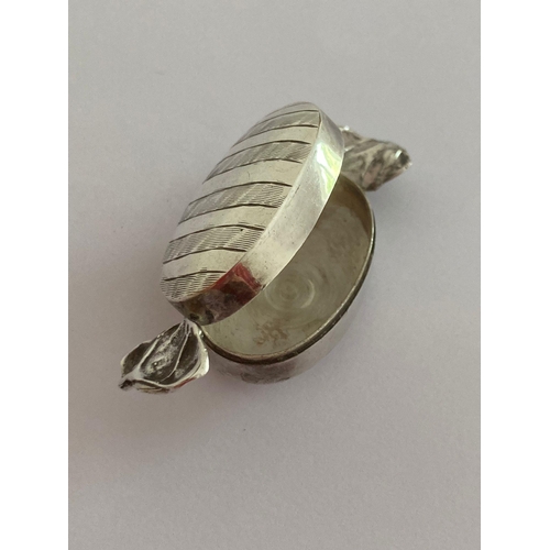 119 - Vintage Rare and unusual SILVER PILL BOX in the form of a wrapped toffee. Having full UK hallmark.