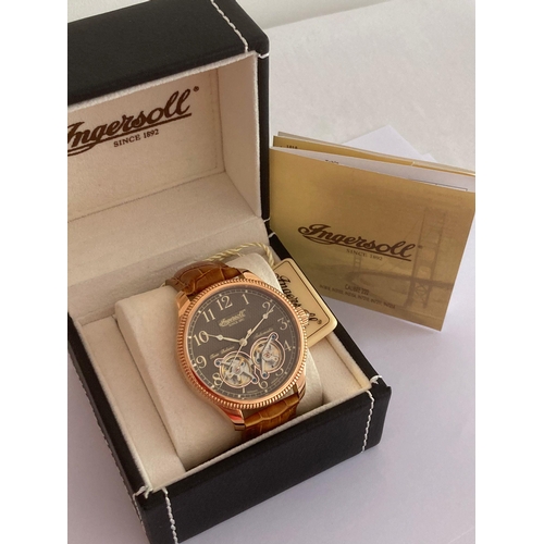 133 - Gentleman's INGERSOLL AUTOMATIC WRISTWATCH IN3103 Limited edition. Case finished in gold tone, havin... 