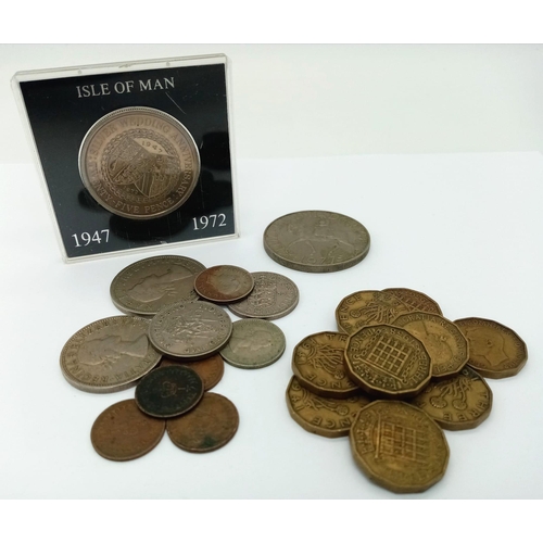 1823 - A parcel of old British coins including two commemorative coins.