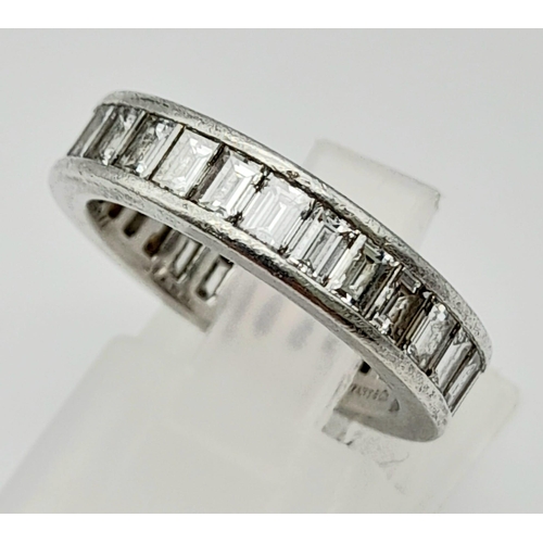 38 - A Tiffany and Co Platinum and Diamond Full Eternity Ring. 950 platinum with full circle of high qual... 