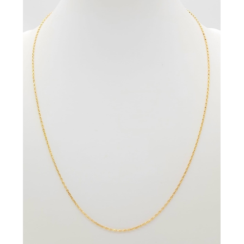 95 - A 2Ict GOLD NECKLACE . 3.2gms  46cms