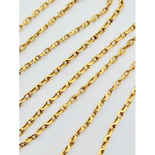 95 - A 2Ict GOLD NECKLACE . 3.2gms  46cms