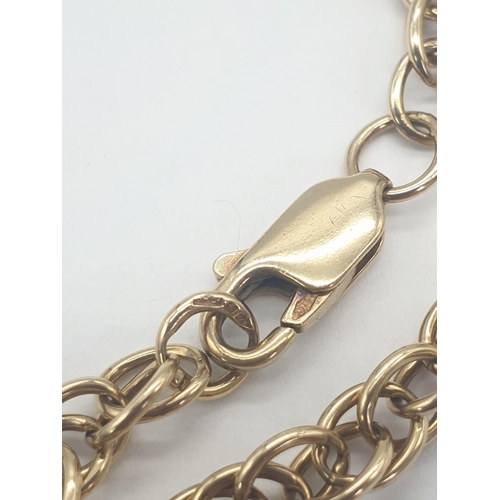 96 - 9k yellow gold twist chain, 20