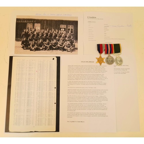 163 - Group of three medals to a Dunkirk POW, Signalman E Goodwin R Signals, consisting of: 1939-45 Star, ... 