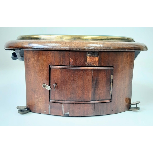 108 - An Antique (Circa 1900) Mahogany Cased Twin Fusee Striking Dial Wall-Clock. This English made (sold ... 