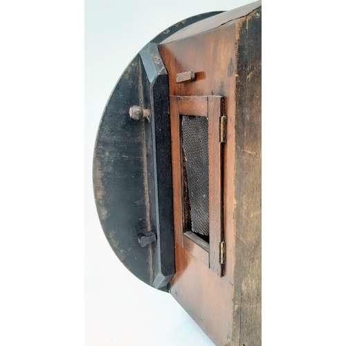 108 - An Antique (Circa 1900) Mahogany Cased Twin Fusee Striking Dial Wall-Clock. This English made (sold ... 