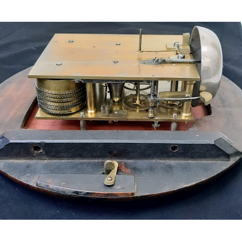 108 - An Antique (Circa 1900) Mahogany Cased Twin Fusee Striking Dial Wall-Clock. This English made (sold ... 