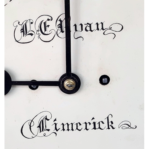 108 - An Antique (Circa 1900) Mahogany Cased Twin Fusee Striking Dial Wall-Clock. This English made (sold ... 