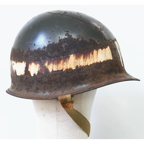 159 - WW2 US Swivel Bale US MI Helmet Military Police.