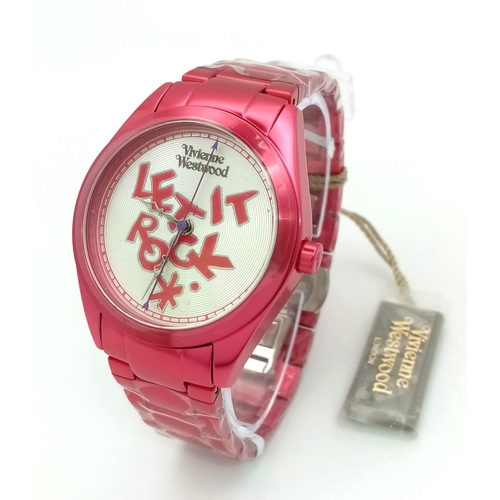 448 - A Vivienne Westwood 'Let it Rock' Ceramic Ladies Watch. Ceramic strap and case - 35mm. White dial wi... 