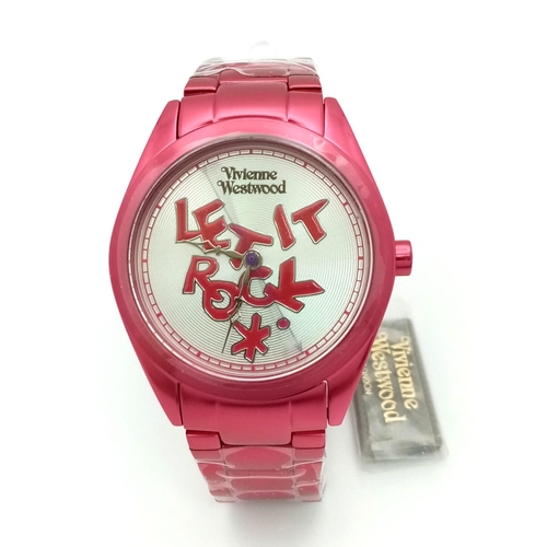 448 - A Vivienne Westwood 'Let it Rock' Ceramic Ladies Watch. Ceramic strap and case - 35mm. White dial wi... 