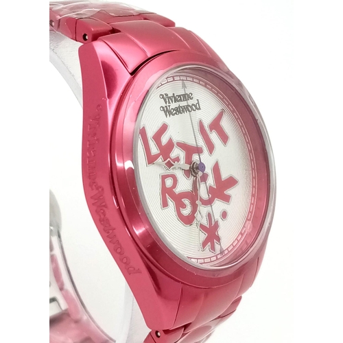 448 - A Vivienne Westwood 'Let it Rock' Ceramic Ladies Watch. Ceramic strap and case - 35mm. White dial wi... 