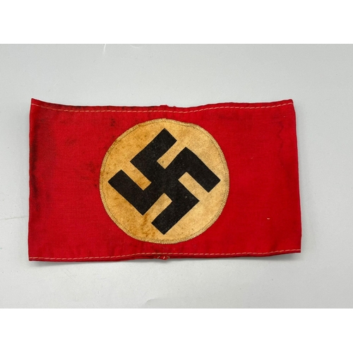 464 - 3 rd Reich N.S.D.A.P Printed Arm Band. RZM Marked.