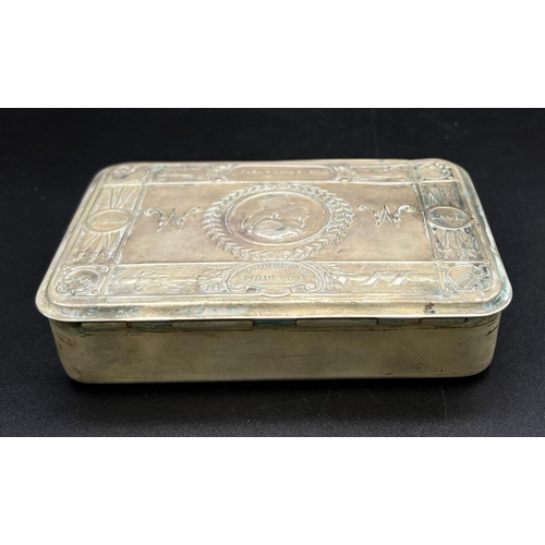 628 - WW1 Silver Plated Princess Mary Christmas Gift Tin.