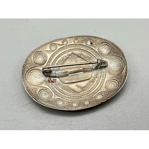 747 - WW2 German Retired Woman’s Labour Corps. Silver grade scarf brooch.
