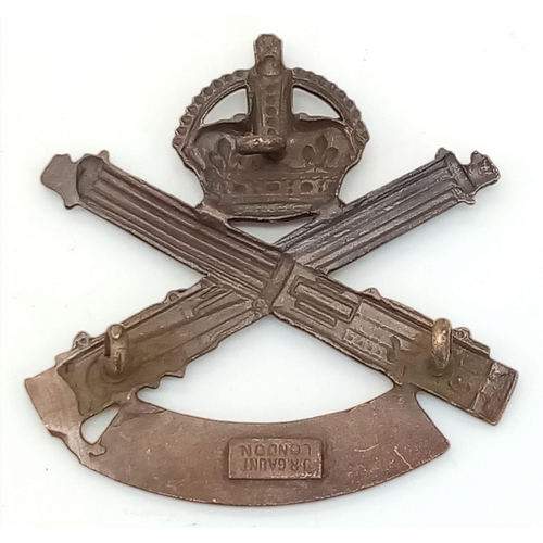 447 - WW1 Canadian Expeditionary Force Officers Cap Badge: The Machine Gun Corps. Maker J.R. Gaunt London.