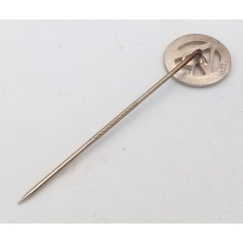 462 - 3rd Reich Cased 800 Silver S.A Stick pin.