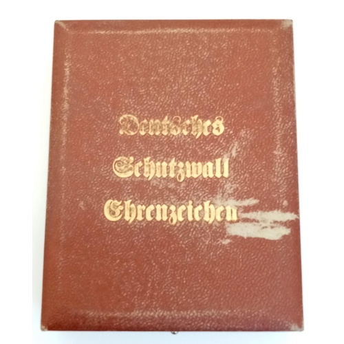 656 - 3rd Reich West Wall Medal in Presentation Box.