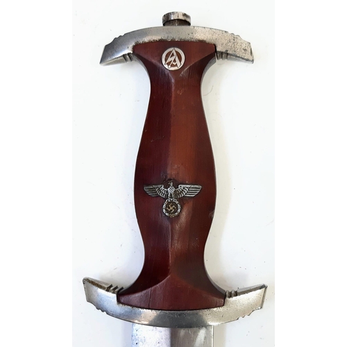 34 - 3rd Reich N.S.K.K. Dagger 1933 Pattern RZM M7/33. Maker: F.W. Holler.
This has been Authenticated as... 