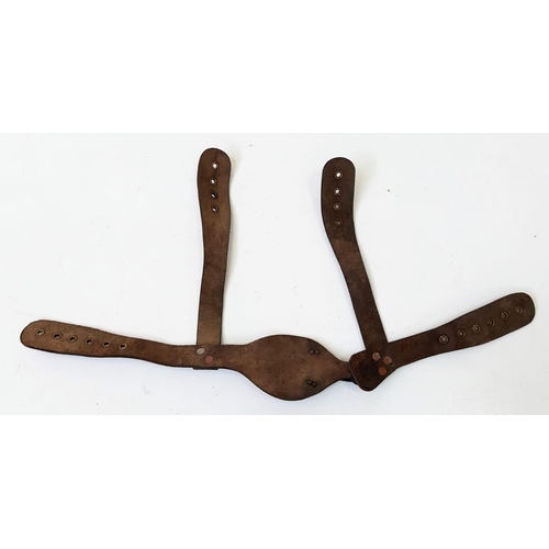 377 - WW2 Mk 1 British Para Helmet Leather Chinstrap Harness Set. A very hard to find item.