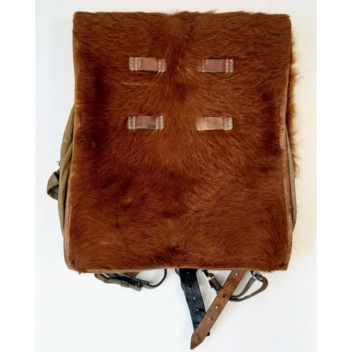 443 - 1938 Dated German Pony Fur Model Tournister Backpack.