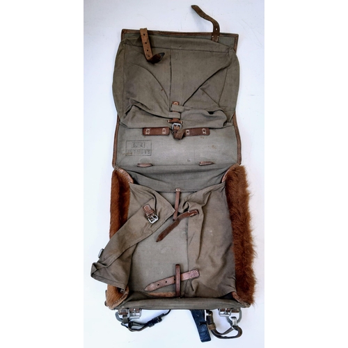 443 - 1938 Dated German Pony Fur Model Tournister Backpack.