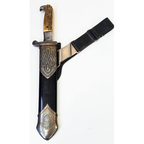 6 - 3rd Reich R.A.D Hewer Dagger Model 1934 Maker: Eichorn with impossible to find hanger – all well mar... 