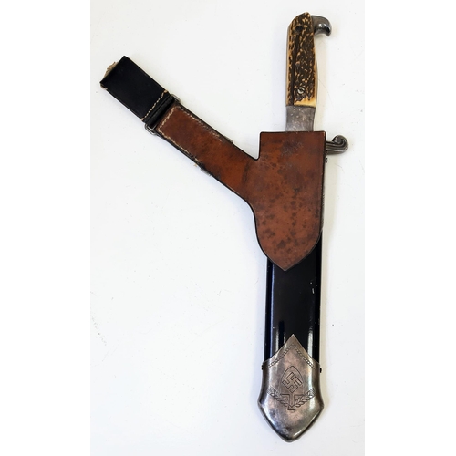 6 - 3rd Reich R.A.D Hewer Dagger Model 1934 Maker: Eichorn with impossible to find hanger – all well mar... 