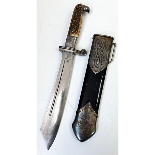 6 - 3rd Reich R.A.D Hewer Dagger Model 1934 Maker: Eichorn with impossible to find hanger – all well mar... 