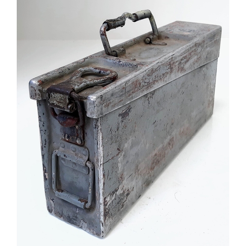 602 - WW2 German Kriegsmarine Light Weight Aluminium MG-42 Ammunition Tin. Favoured by the German Paratroo... 