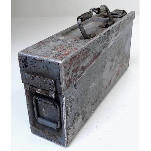 602 - WW2 German Kriegsmarine Light Weight Aluminium MG-42 Ammunition Tin. Favoured by the German Paratroo... 