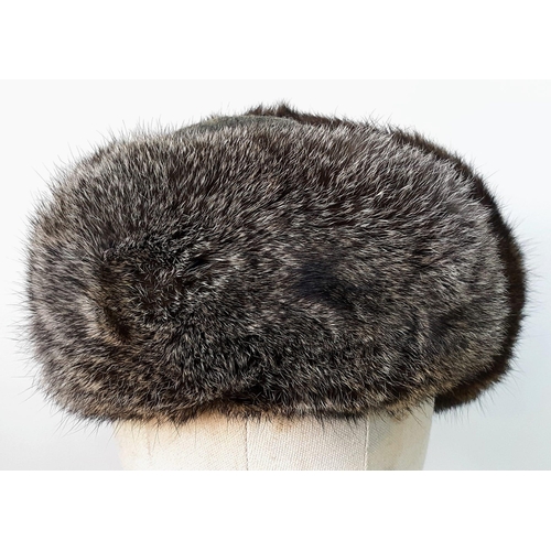 649 - WW2 German Rabbit Fur Winter Hat Nicknamed “The Eastern Front Cold Cap”.