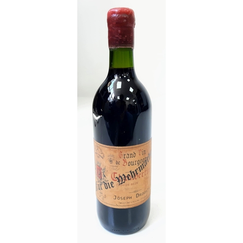 903 - Prop German WW2 Bottle of Wine “For the Army”. For display only.