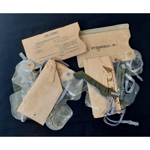 910 - 2 packs of 3 WW2 British Anti Gas Eyeshieds-M1. Field Marshal Rommel wore a pair of these when in th... 
