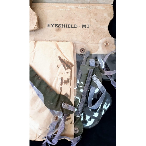 910 - 2 packs of 3 WW2 British Anti Gas Eyeshieds-M1. Field Marshal Rommel wore a pair of these when in th... 
