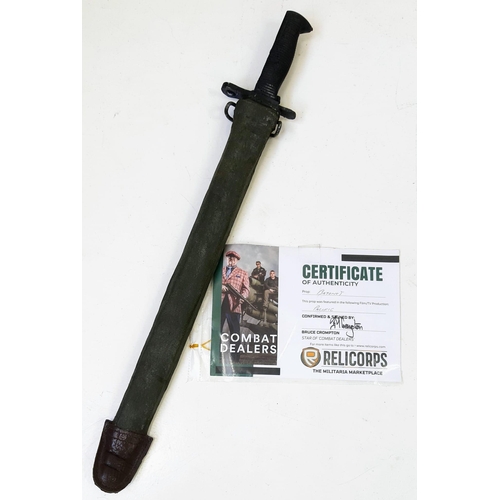 954 - Certified Resin Movie Prop. U.S.M.C Bayonet used in the filming of Pacific.