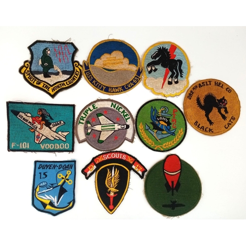 457 - 10 x Vietnam War Era “In Country” Made Patches.