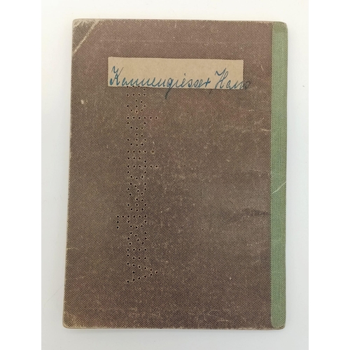 90 - RARE 3rd Reich Organisation Todt Dienst Buch (Service Book) with lots of stamped entries in his meda... 