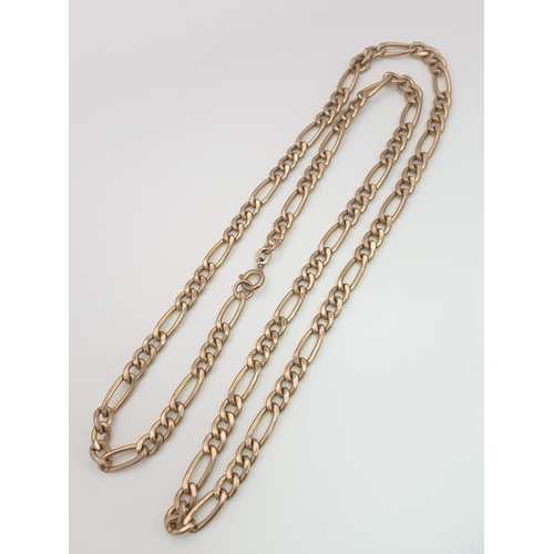 32 - A Vintage 9K Yellow Gold Figaro Link Necklace/Chain. 58cm. 
12.03g