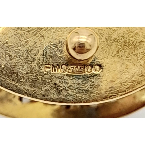 362 - 9K YELLOW GOLD SPINNING BALERINA CHARM.  4.88G