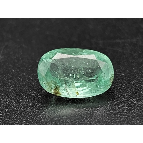 416 - A 1.68ct Rare Afghanistan Panjshir Mines Emerald. GFCO Swiss Certified.
